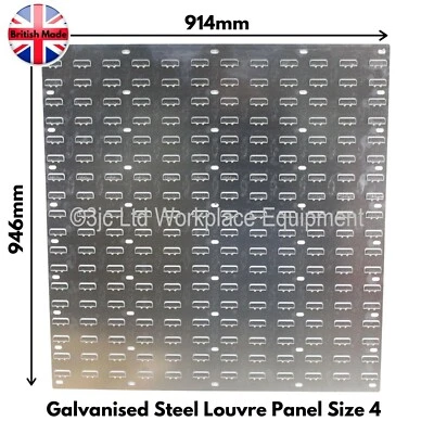 3JC LTD NEW Galvanised Steel Wall Louvre Panel For Parts Bins & Linbins 914mm x 946mm