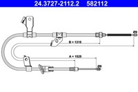 ATE Handbremsseil Links FüR Colt 6 1.1-1.5D 06.04-06.12 Mitsubishi OE MR955255
