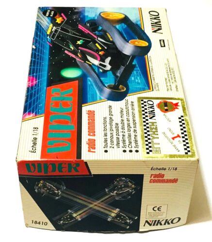 AUTORADIOCOMANDO VINTAGE NIKKO VIPER NERO SCALA 1/18 NUOVO CON SCATOLA RARO - Foto 6 di 8