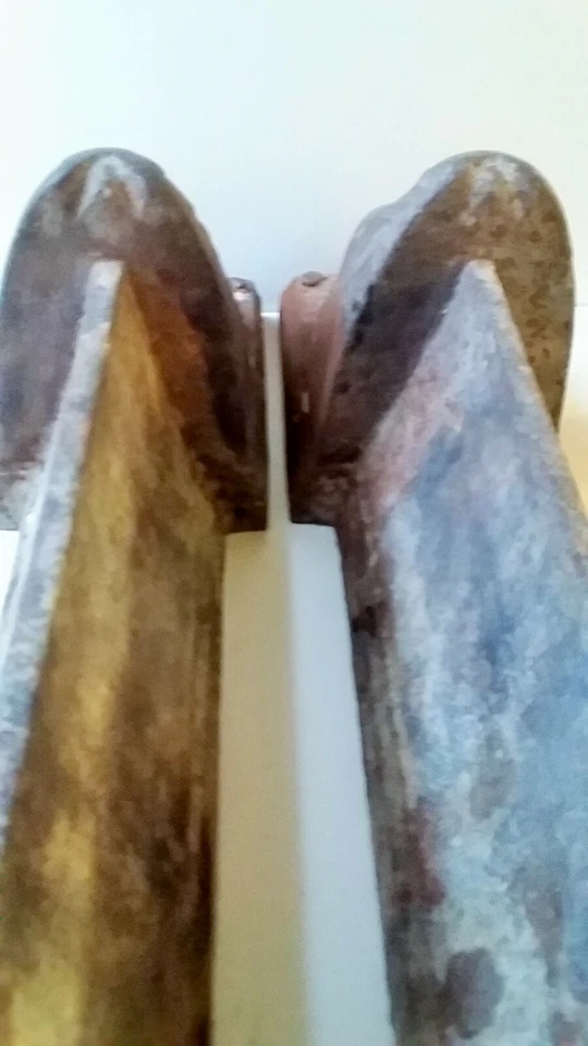 paire de chenets empire en fonte 19ème - Photo 4/4