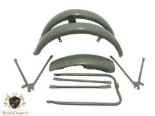 Juego de guardabarros pintado verde modelo militar Matchless G3L Ajs 16M |Apto para