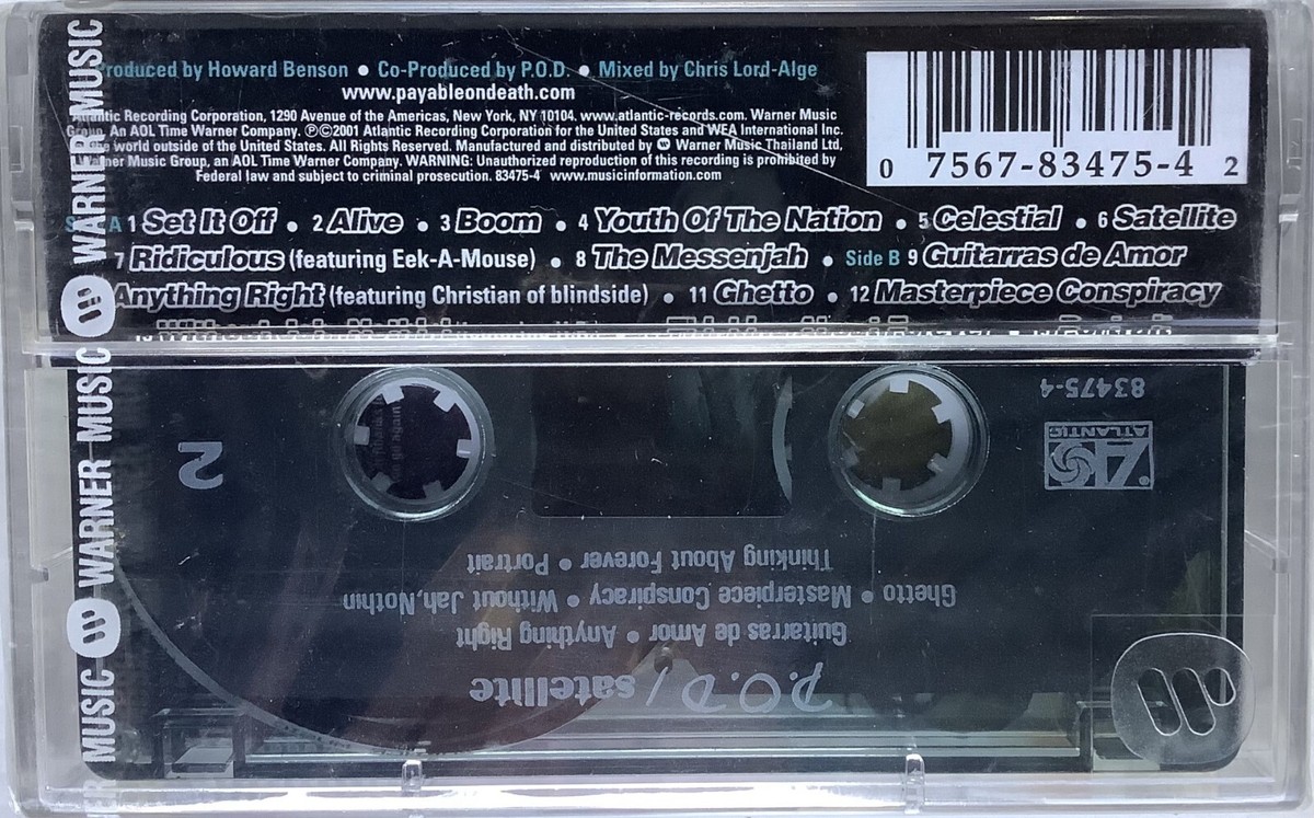 Satellite by P.O.D. (Cassette, Sep-2001, Atlantic (Label