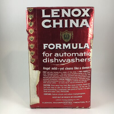 Vintage Lenox Fine China Formula Dishwasher Detergent EXTREMELY RARE HTF NOS