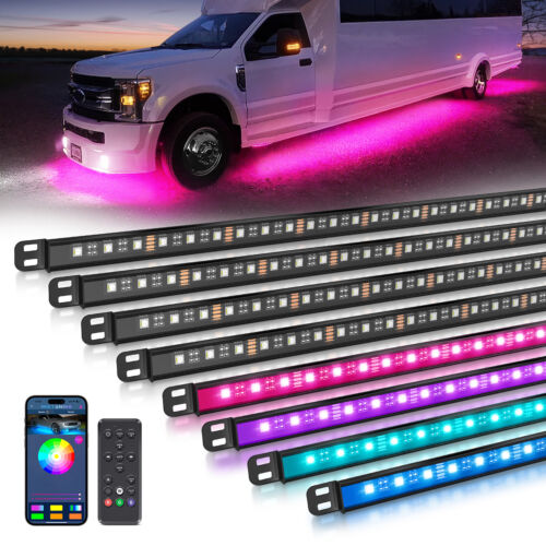 8pcs RGBW Underglow Light Bars for RVs Neon Accent Underbody LED Light strips - Picture 3 of 12