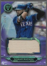 2019 Topps Triple Threads Nomar Mazara Amethyst /27 Bat Relic Texas Rangers