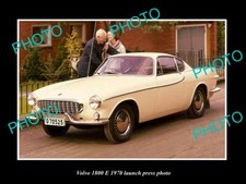 OLD LARGE HISTORIC PHOTO OF 1970 VOLVO 1800 E LAUNCH PRESS PHOTO 2