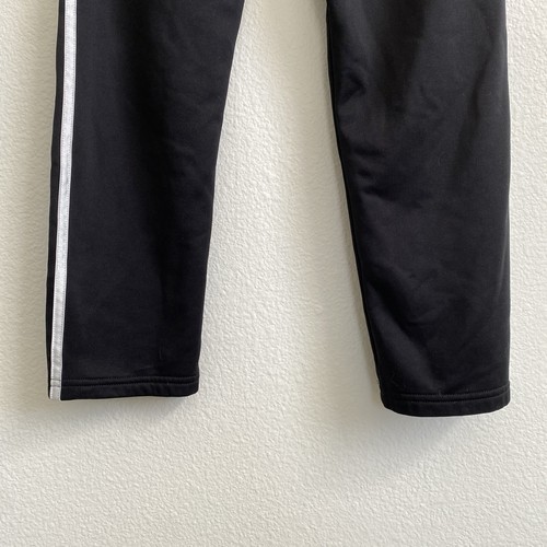 Adidas Kids' Black with White Stripes Training Track Pants Sz Large (14/16) EUC - Picture 7 of 13