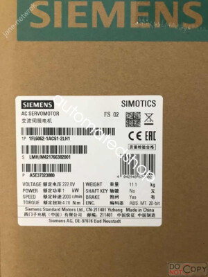 1pc for new 1FL6062-1AC61-2LH1 servo motor Shipping DHL or FedEX