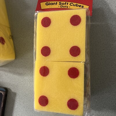 Giant Soft Cubes Dots Or Dice 2/pk 5 Inch Cube Square Learning Resources ETA NEW