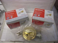 2 yes 2 New Deadbolt Shield Security One Sided Interior ~ 913786 Polished Brass