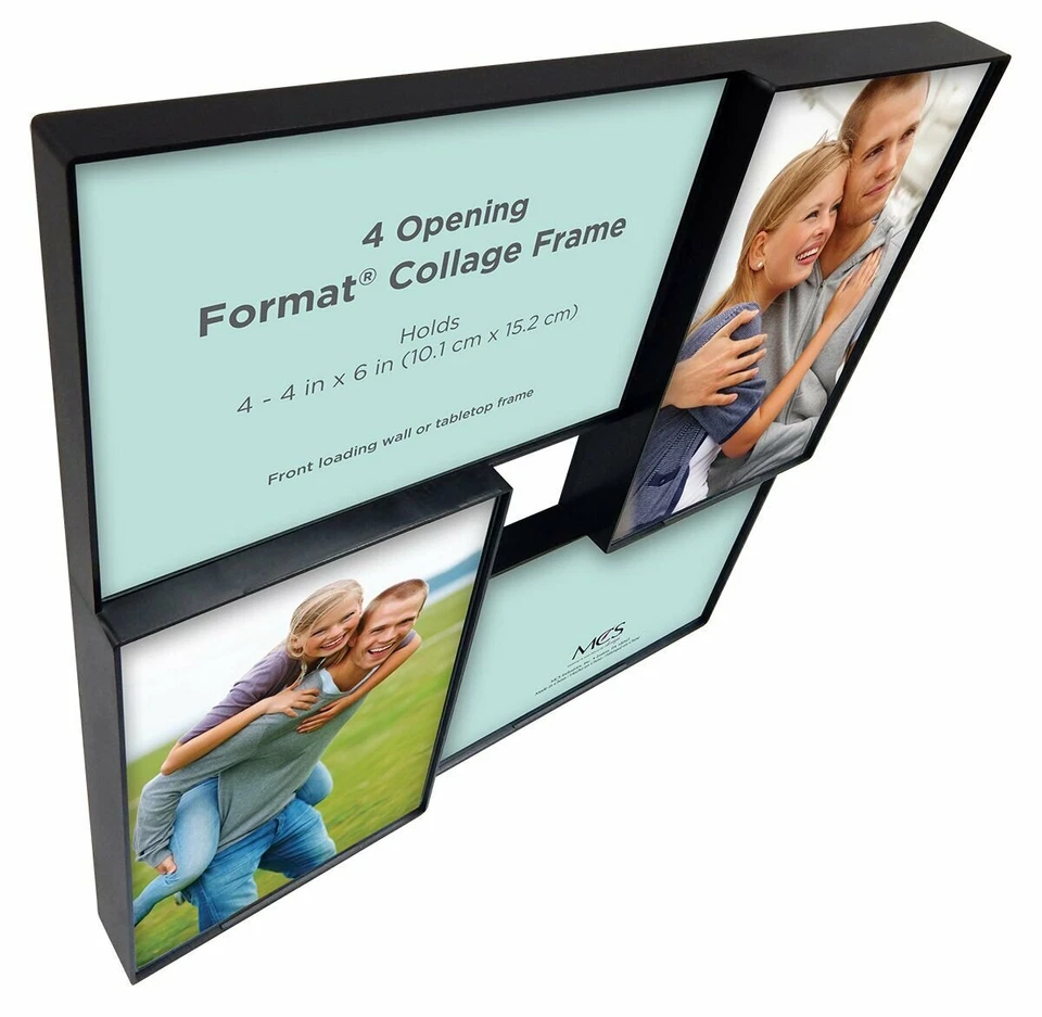 MCS Format Collage Frame With 4-4x6 Openings (Same Shipping Any Qty) - Image 2 of 3