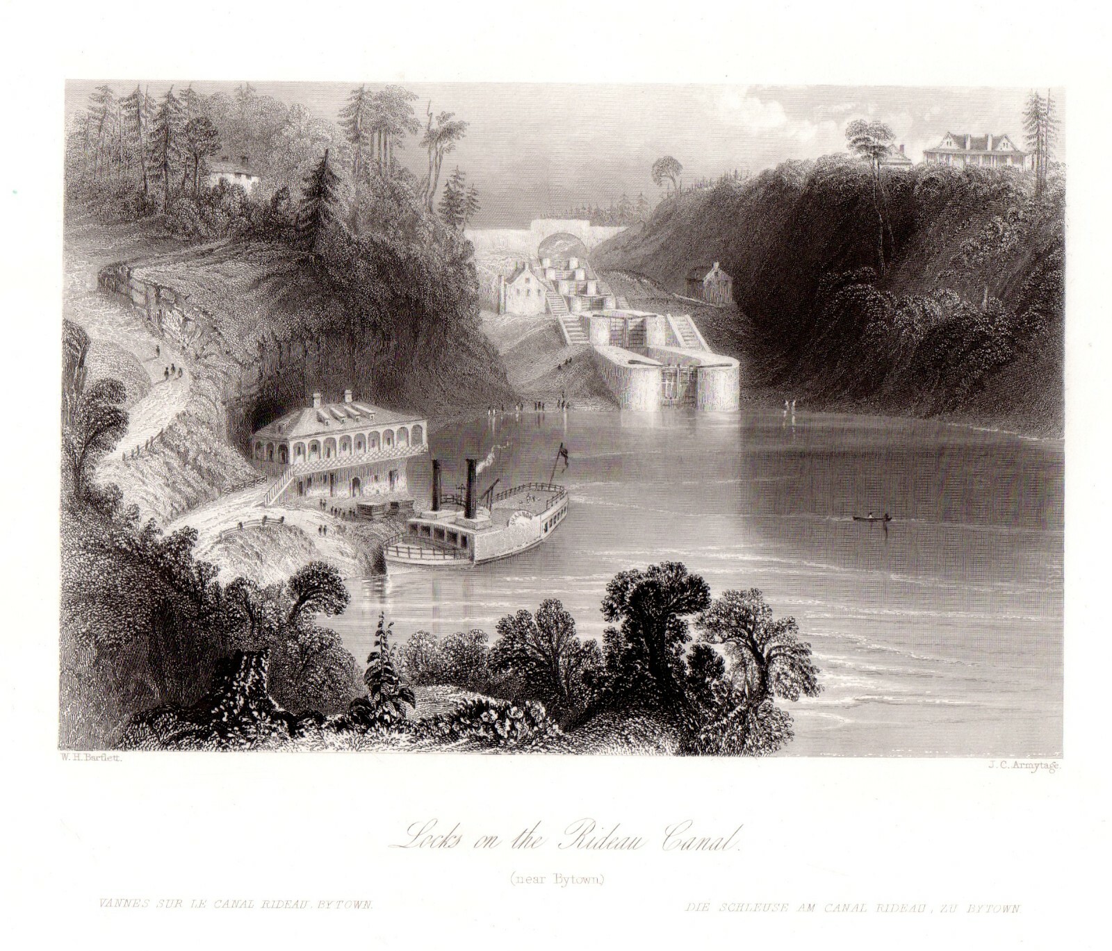 Ottawa Locks on the Rideau Canal. Ontario Canada 1840 FREEPOST eBay