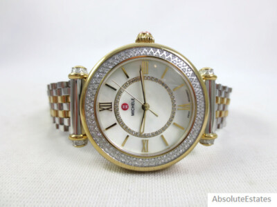 MICHELE Caber Diamond Two-Tone Watch EUC Michele | Accessories | Michele Caber Diamond Watch For  main image 2
