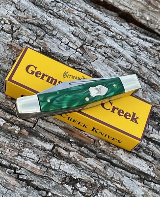 GERMAN CREEK *b GREEN SWIRL SYNTHETIC STOCKMAN KNIFE KNIVES | eBay