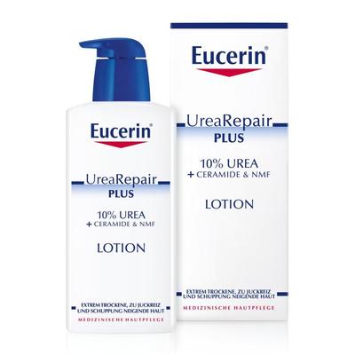 EUCERIN UreaRepair plus Lotion 10% 400ml PZN 11678159 + Proben