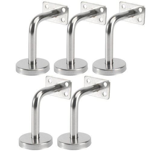 5 Pcs Stainless Steel Armrest Bracket Wall Mount Rail Support Brackets Railing