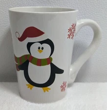 California Pantry Mug 4.5" Penguin Snowflake Winter Christmas Holiday 2011