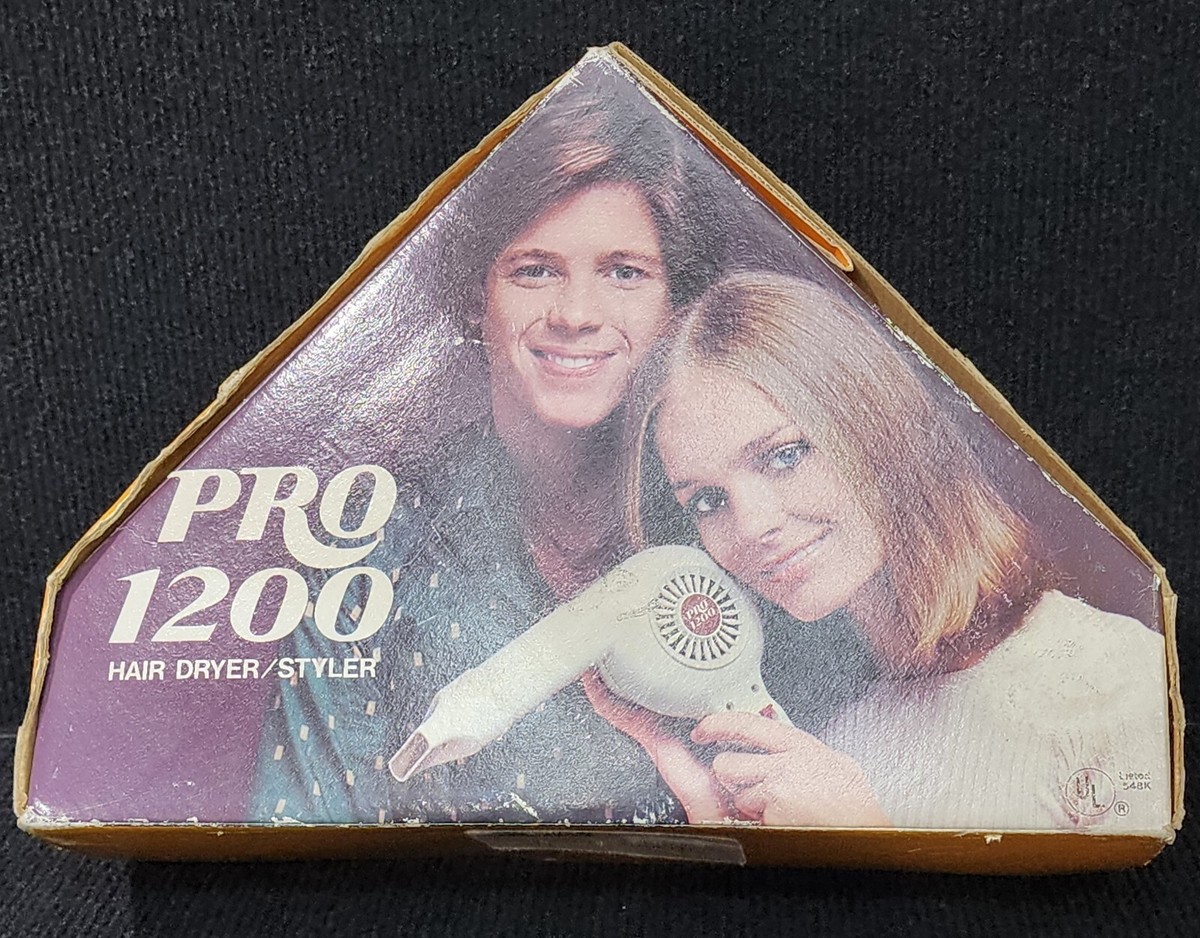 VINTAGE 1977 CONTINENTAL Pro 1200-Watt BLOW HAIR DRYER w/Box