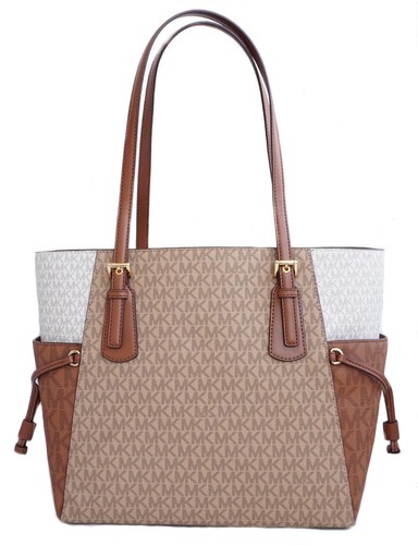 Sac Michael Kors sac à main Voyager LG EW Tote Camel Multi neuf - Photo 8 sur 10