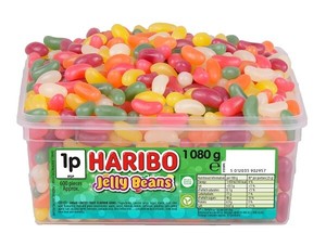 Haribo Sweets 1 Full Tub Of Jelly Beans Candy Treats Suitable For Vegetarians Ebay