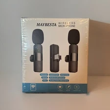 MAYBESTA Professional Wireless Lavalier Lapel Microphone for iPhone, iPad
