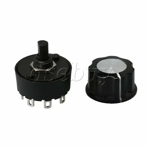 6 Positions Selector Rotary Position Switch & Knob Small Home Appliance Part