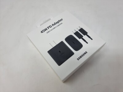 Samsung 45W Super Fast Charging USB-C Wall Adapter w/Type C Charging Cable OEM