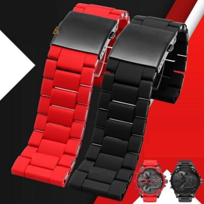 24/26/28mm Steel Rubber For Diesel DZ7396 DZ7370 DZ4289 Watch Band Strap