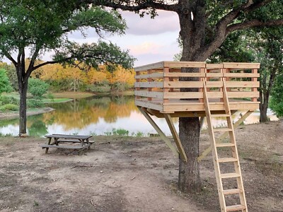 Tree House Plans - Modern Playhouse Plans - DIY Kids Playhouse - Tree Fort