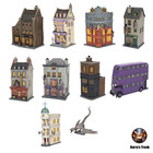 Department 56 Harry Potter Diagon Alley 8 Buildings, Dragon & Knight Bus Set-New