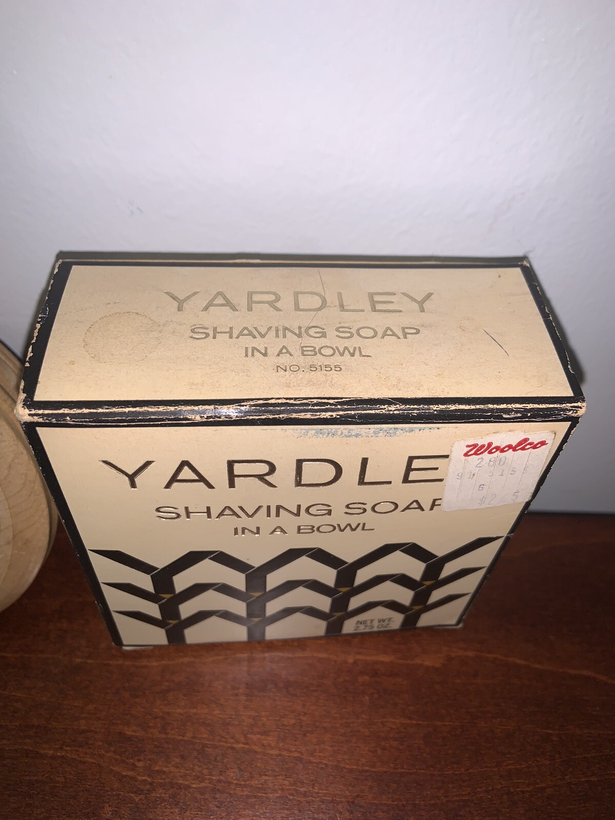 Vtg Yardley Shaving Soap Wooden Bowl SEALED Unused Rare England W