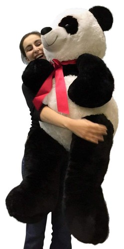 Big Stuffed Panda 48 Inch Soft Large 4 Foot Teddy Bear Big Plush Animal - Picture 6 of 7