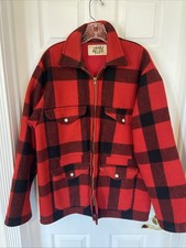 60s Era Vintage Bend OR Western Trails Buffalo Plaid Wool Jacket Zip Size Large