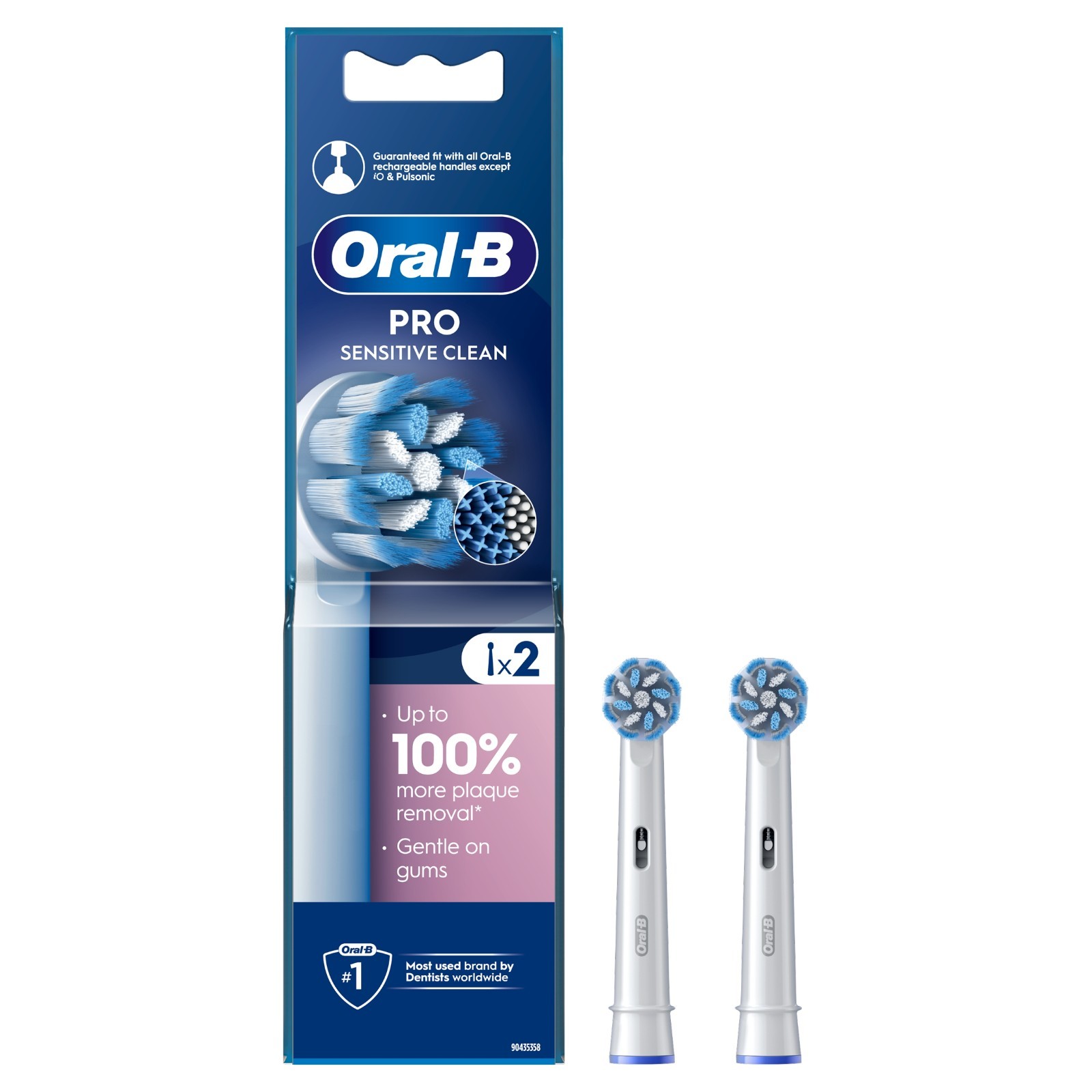 Oral-B Pro Sensitive Clean X-Filaments Replacement Toothbrush Head 2 Pack
