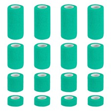 1"/2"/3"/4" 16 Pcs 5 Yard Self Adhesive Bandage Wrap Self Tape Green