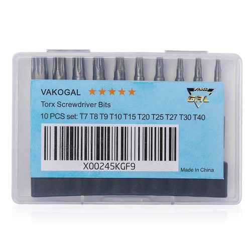 10PCS Torx Head Screwdriver Bit Set, S2 Steel Magnetic Security Tamper Proof ... - Picture 7 of 7