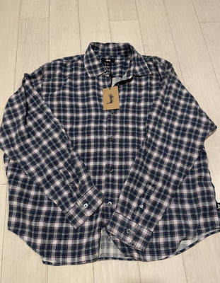 Stussy Matthew Plaid Shirt Navy XL | eBay