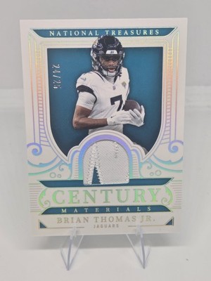 2025 Panini National Treasures - Brian Thomas Jr. #CM-BTJ Holo Silver /25