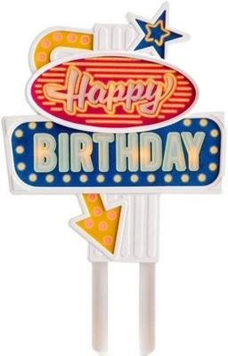 Suck UK Blinkende Kuchen Deko ''Happy Birthday'' Cake Topper Geburtstag Kerze 