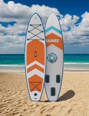 Inflatable SUP Board 10.6ft, Wide Stable Paddleboard w Non-Slip PVC Construction