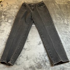 Riders by Lee Straight Leg Jeans Womens 8 Petite Black High Rise Stretch 28x29"