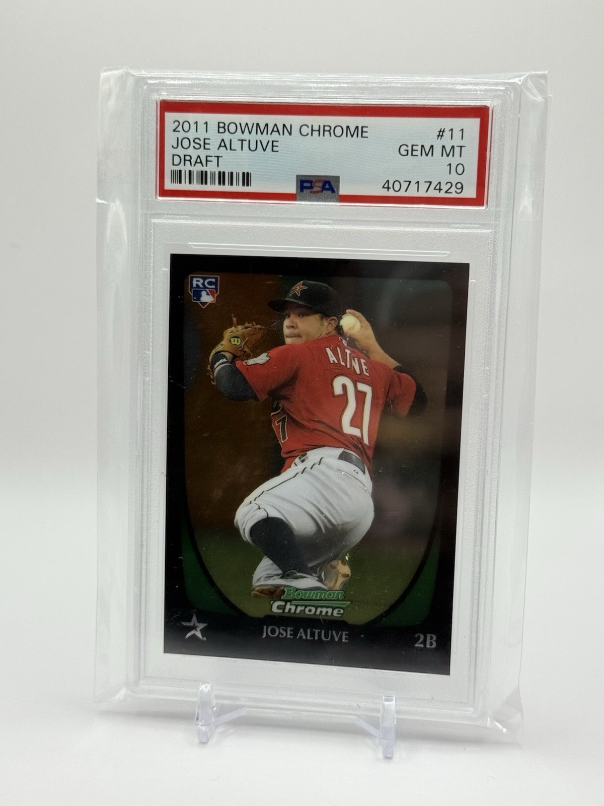 2011 Bowman Draft Picks & Prospects Chrome Jose Altuve #11 PSA 10 Gem MT RC