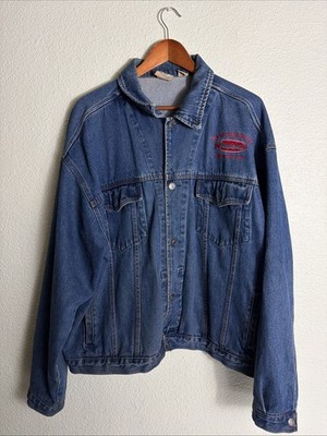 Vintage Binion s Las Vegas Dark Wash Denim Jacket Mens XXL Gambling Hall Hotel
