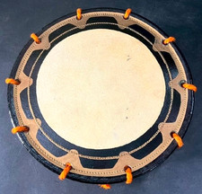 Batteria Vintage Giapponese Shime Daiko Taiko Φ35cm Black Festival Senza Bacchette Rara