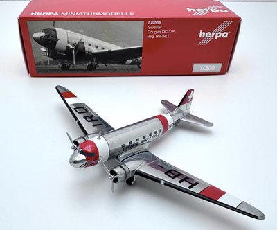 SWISSAIR スイスエア　Douglas DC-8-53　ヘルパ　1/200 SWISSAIR スイスエア Douglas DC-8-53 ヘルパ 1/200 Yahoo