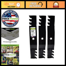 3-Blade Commercial Mulching Set - USA Made, High-Performance Lawn Mower Blades