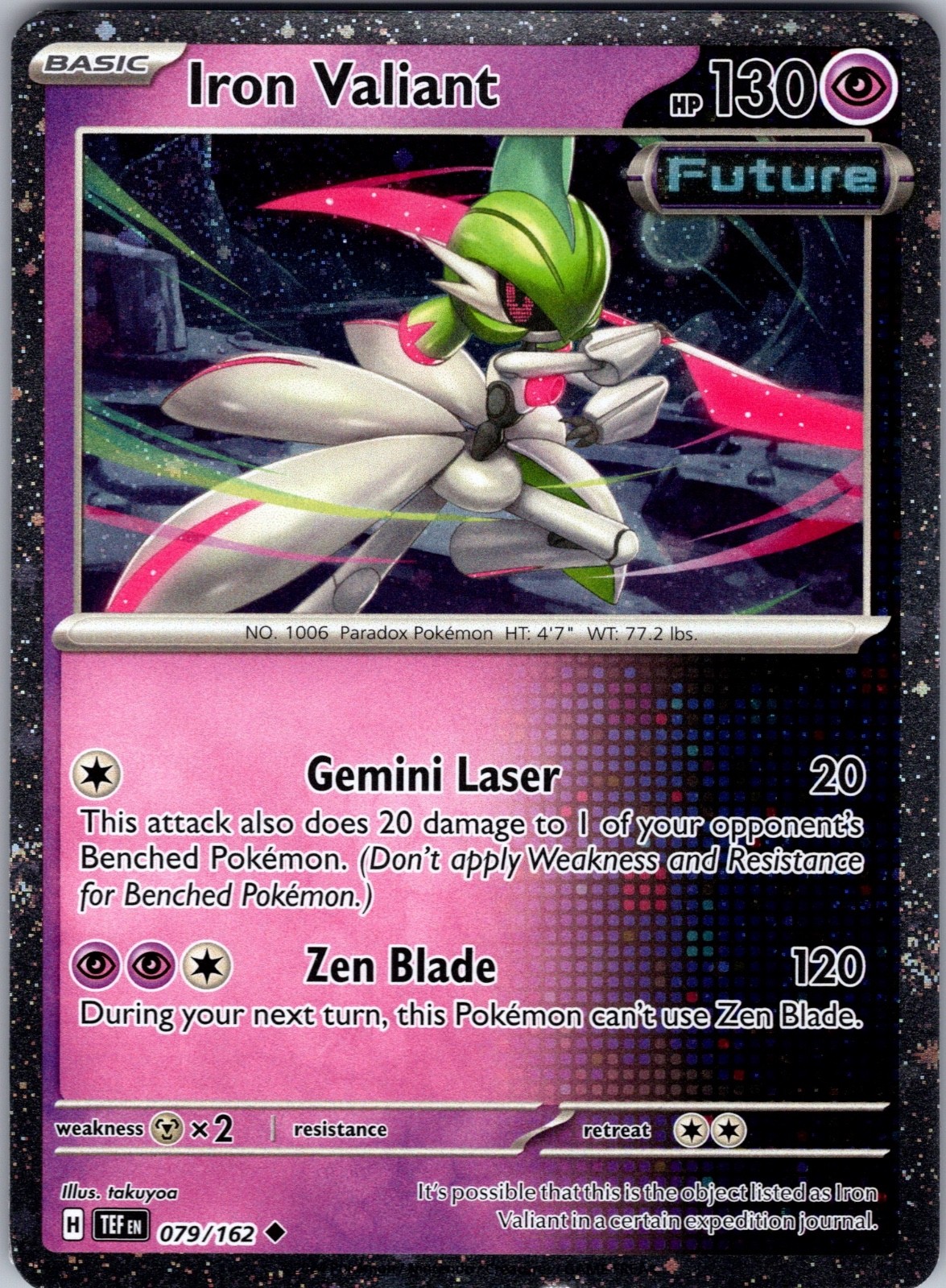 Iron Valiant 79/162 Cosmos Holo NM Scarlet & Violet (Temporal Forces) Pokemon