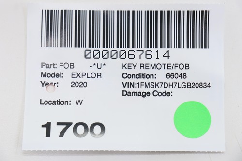 Ford Explorer 2020-2024 entrada sin llave mando a distancia llavero inteligente transmisor OEM - Imagen 9 de 9