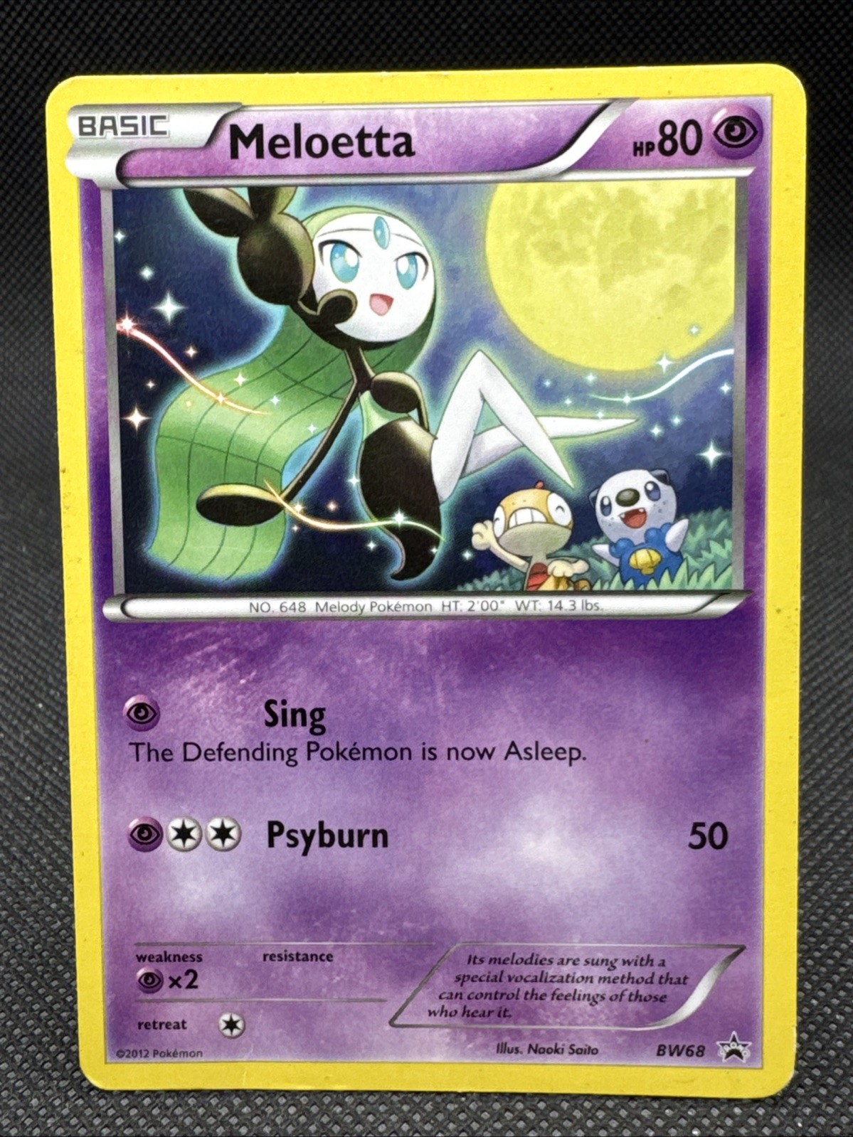 Pokemon TCG - Meloetta - BW68 - Black and White Promos - LP Black Star (2012)