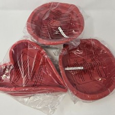 NOS TUPPERWARE MAGIC BAKEWARE SET DA FORNO IN SILICONE CUORE ROTONDO SET DI 3 PADELLE